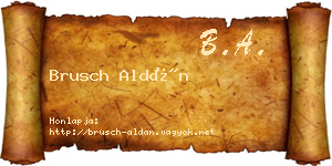 Brusch Aldán névjegykártya